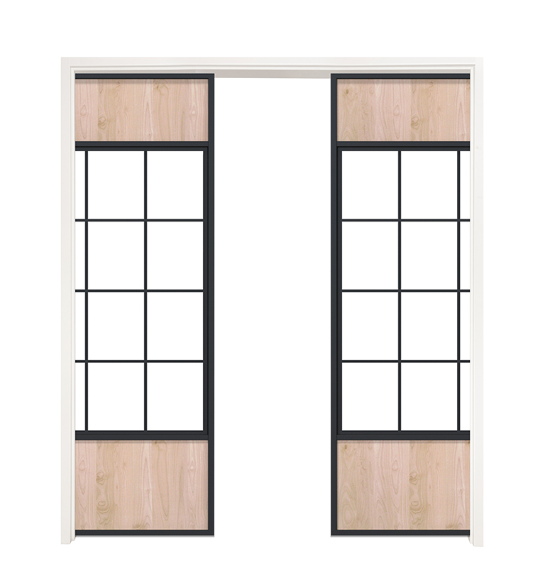 Orchard Double Converging Pocket Doors Rustica